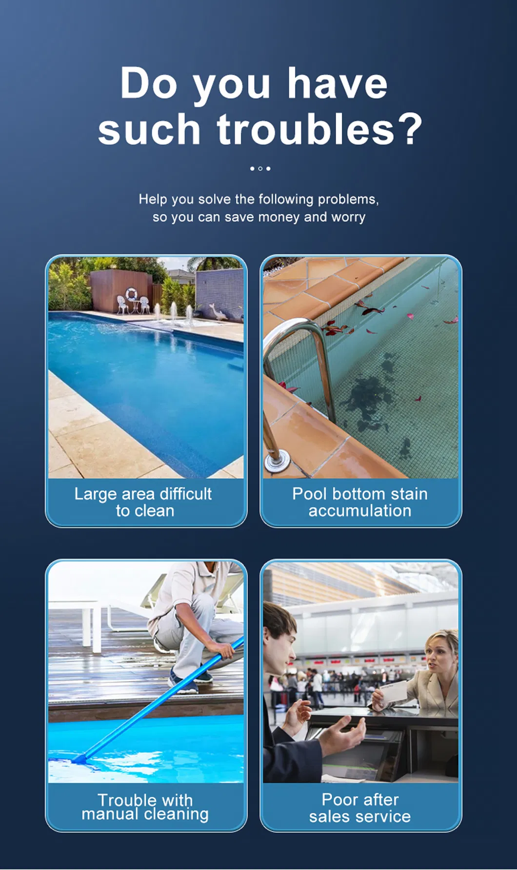 Cordless Robotic Pool Cleaner - Automatic Pool Vacuum for Inground Above Ground Pools - Smart Water Sensor Technology - Dual-Drive Motors Lasts 60 Mins
