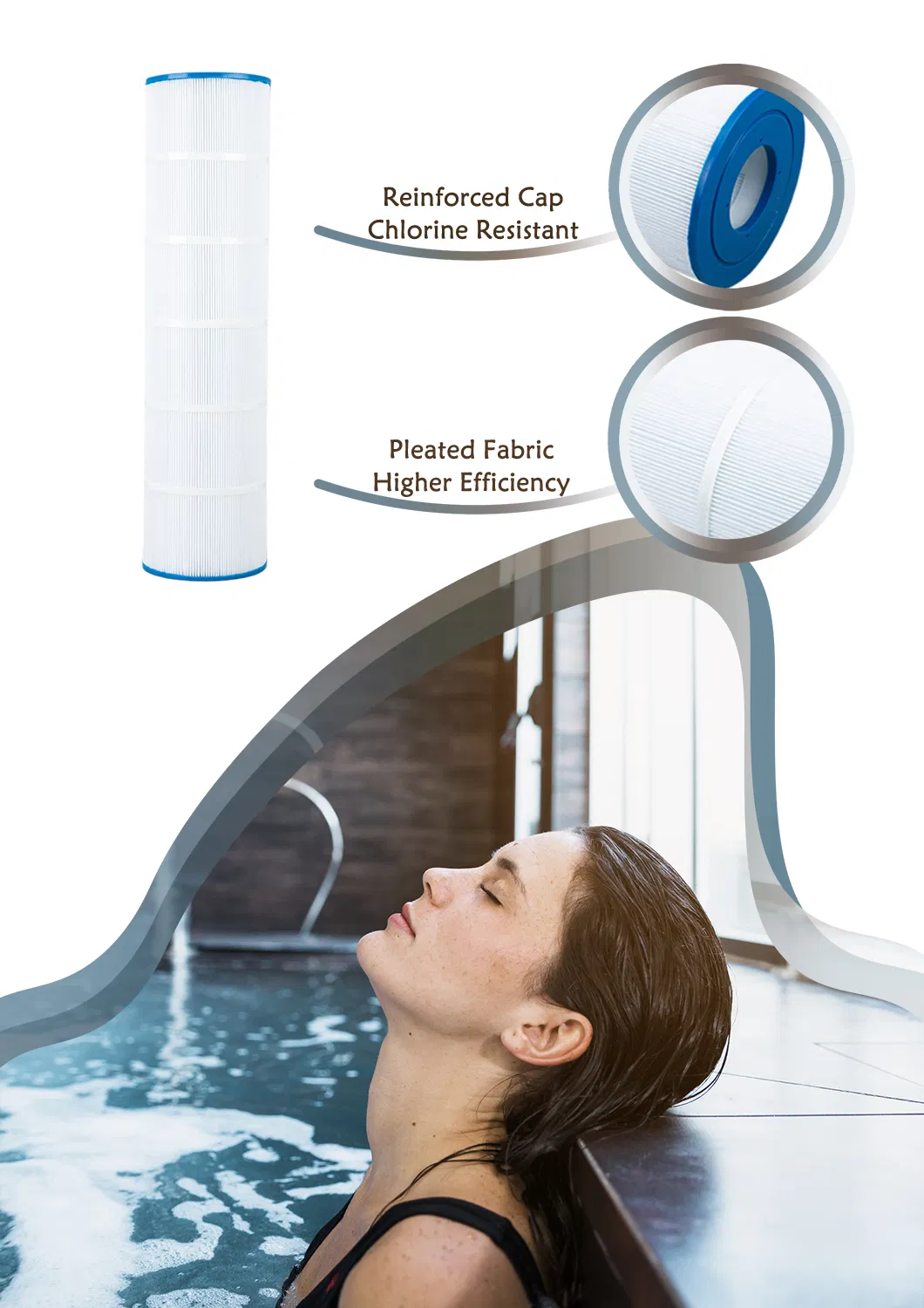 Inflatable Swimming Pool Accessories Cartridge Pump Filter Compatible Model C-8417