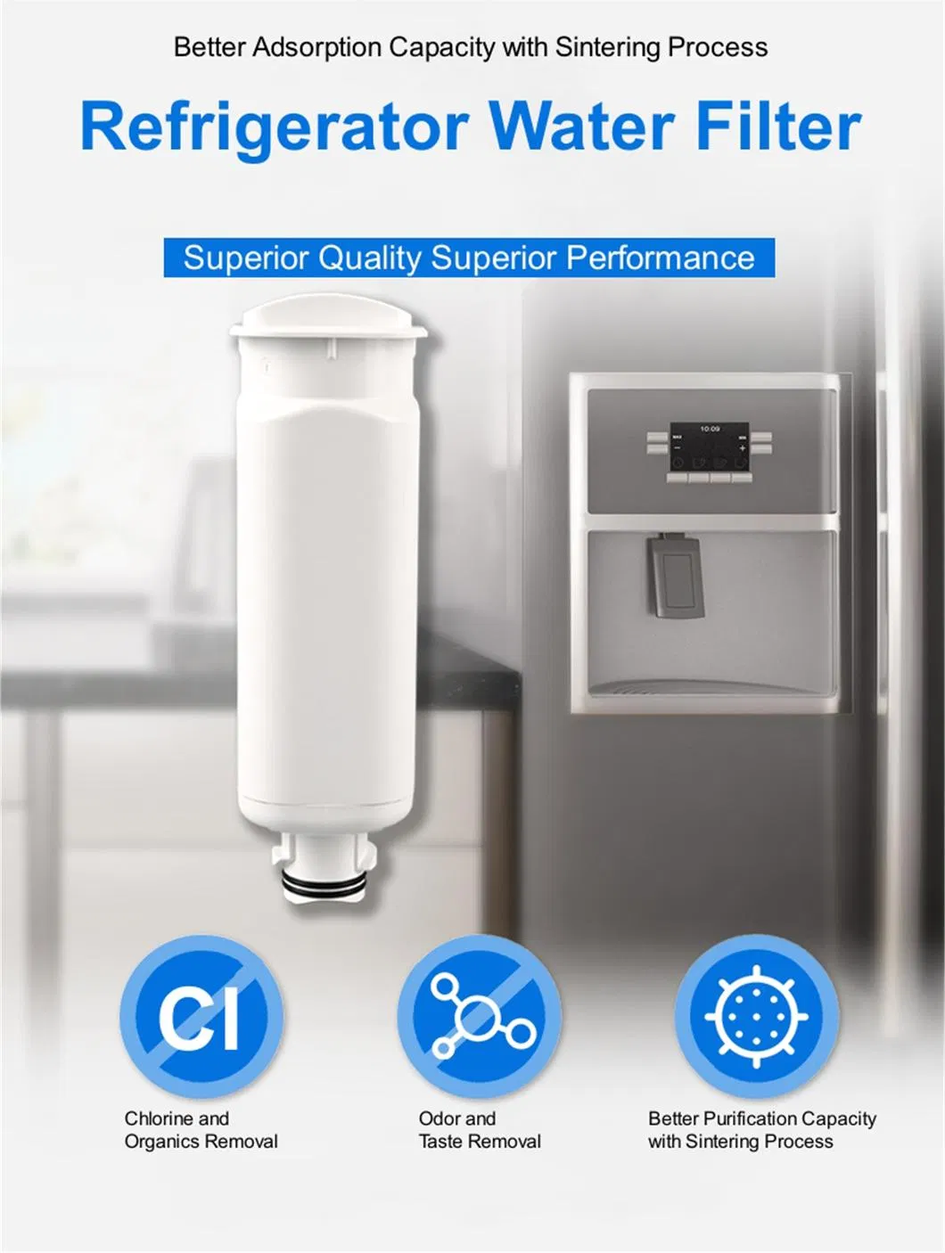 Factory Supplying Home Appliance Kitchen Refrigerator Office Coffee Machine Reverse Osmosis Water Filter Cartridge Dispenser Refrigerator Filters