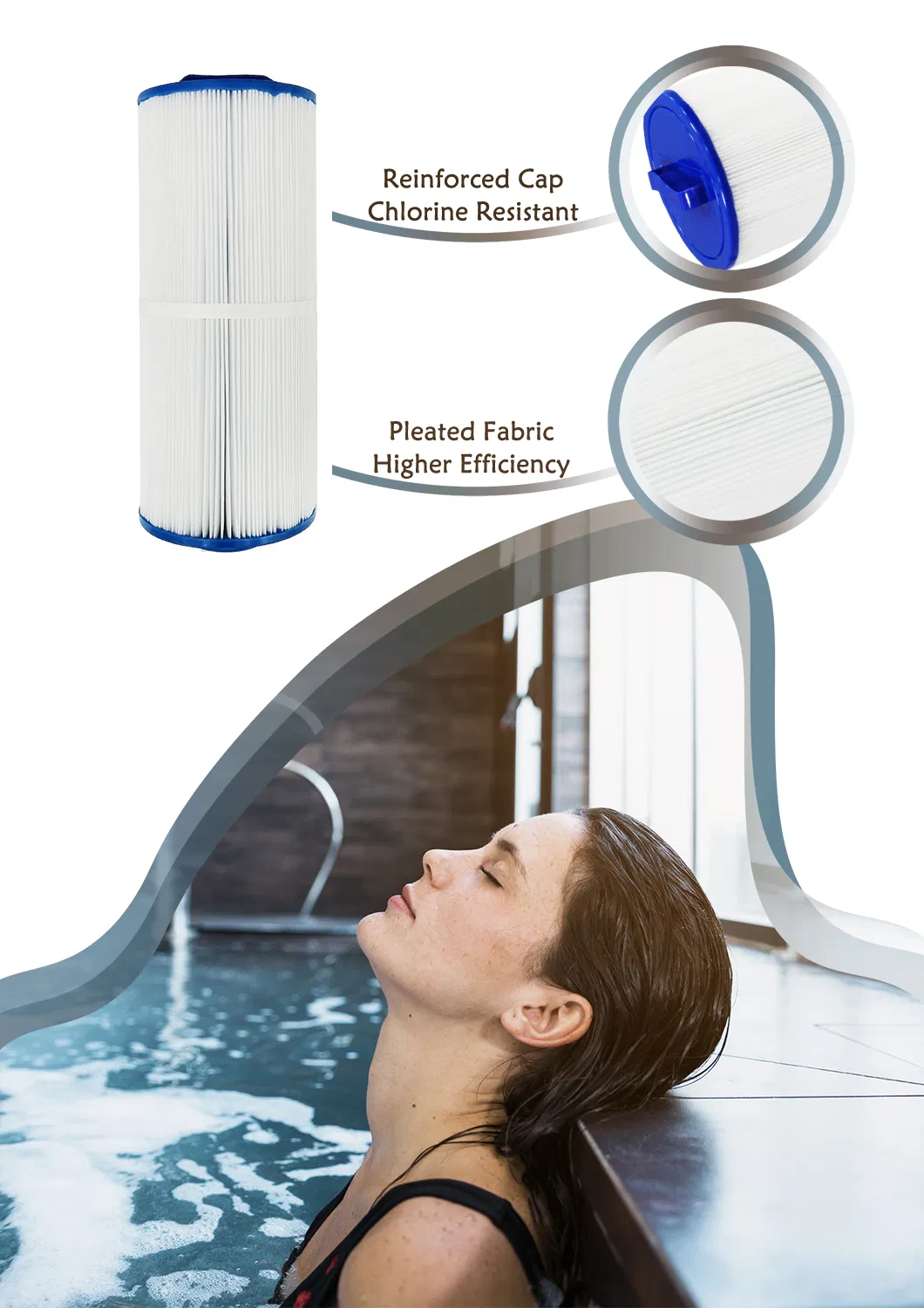 Compatible Swimming Pool Filter for 5CH-502 Ppm50sc-F3m FC-0195 Model SPA Hot Tub