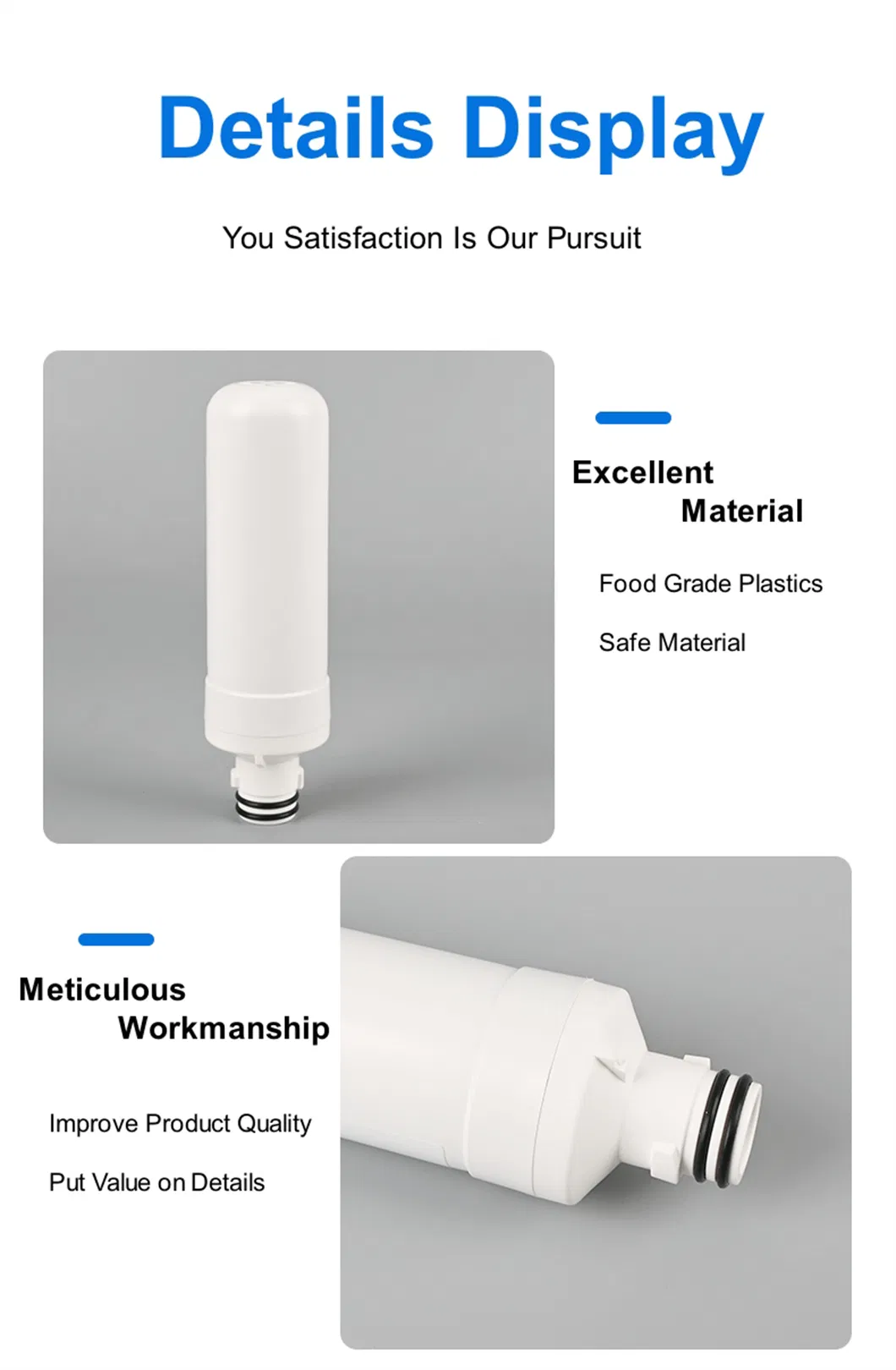 Hot Selling Lt1000p Water Filter Purifier Treatment Compatible with Refrigerator Filters Cartridge Providing Reliable Removal of Pathogenic Bacteria From Water