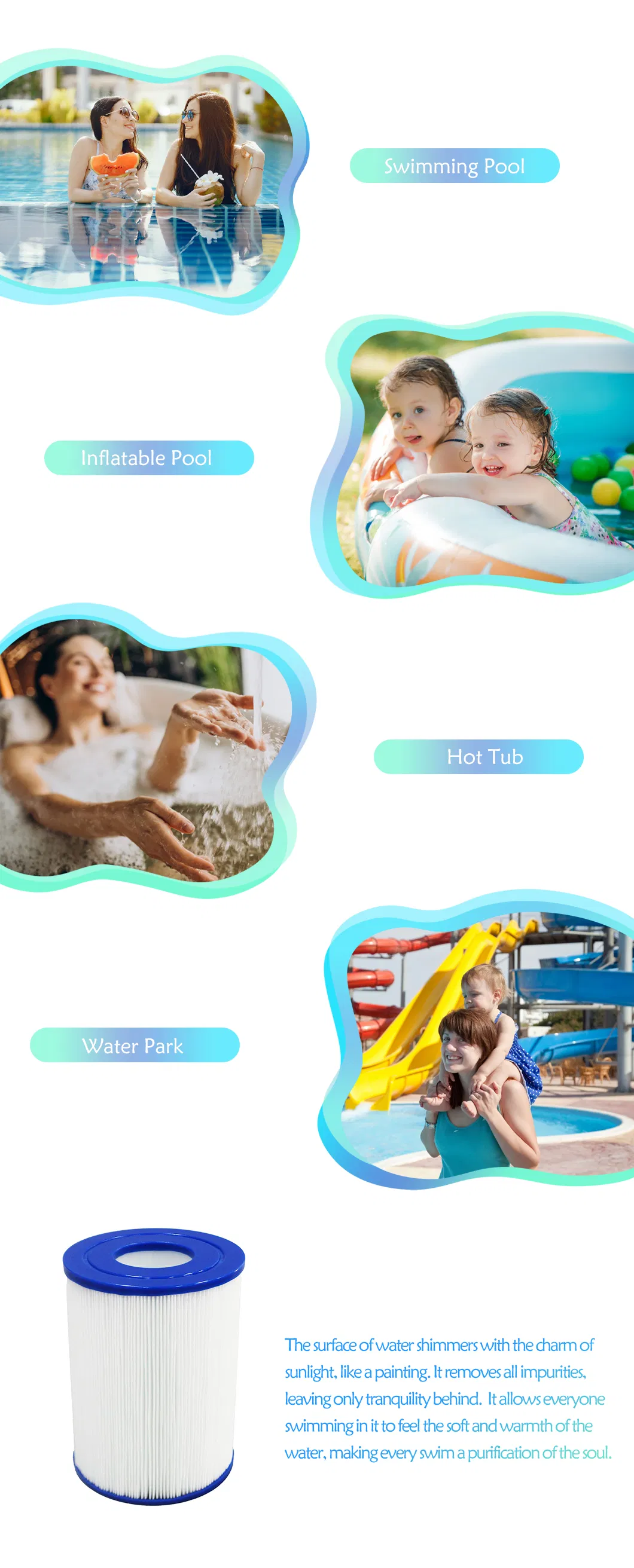 Swimming Pool Filter Compatible Model for C-4405 Prb25sf-Jh-Pair FC-2387 SPA Hot Tub NSF Certified