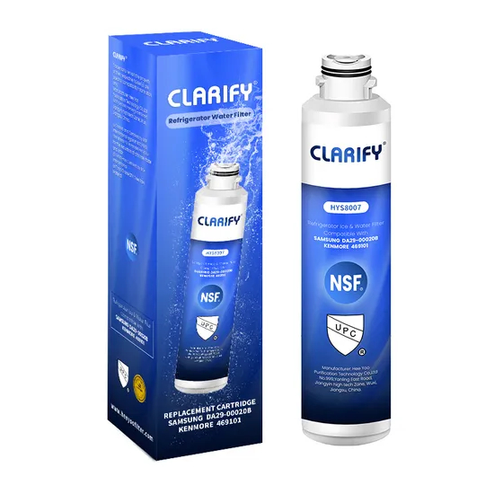 Inline Water Filter 10" X 2" with 1/4" Quick-Connect Water Filter Replacement Cartridge for Refrigerator, Ice Maker, Under Sink