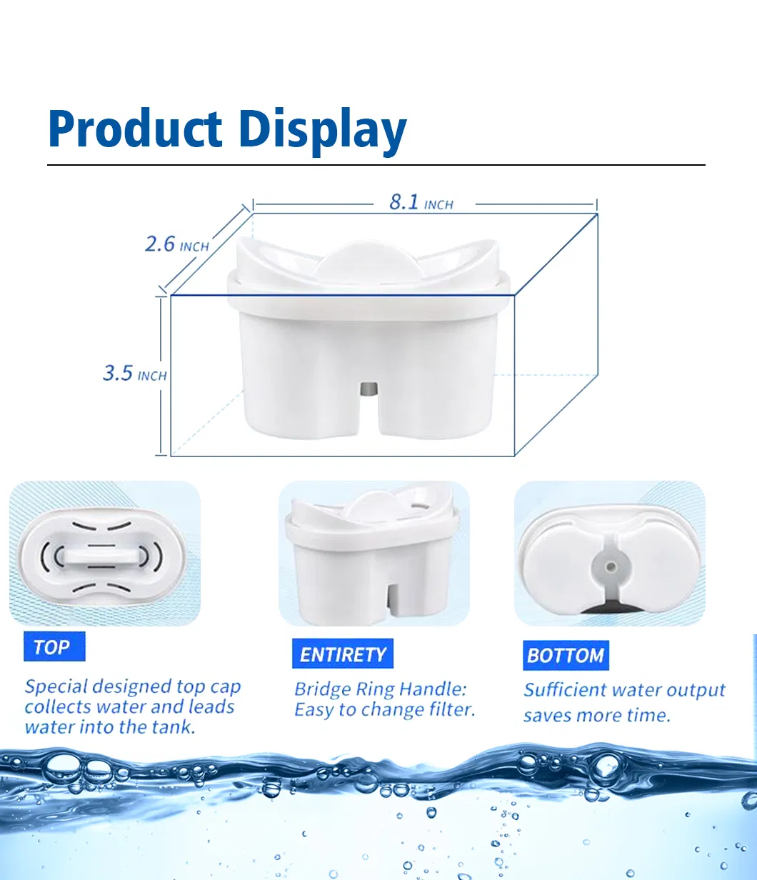 Wholesale Factory Price Household Use Alkaline Water Pitcher Filter Water Filters for TUV Replacement Compatible for Maxtr a Mave a Jug Pitcher Filter Cartridge